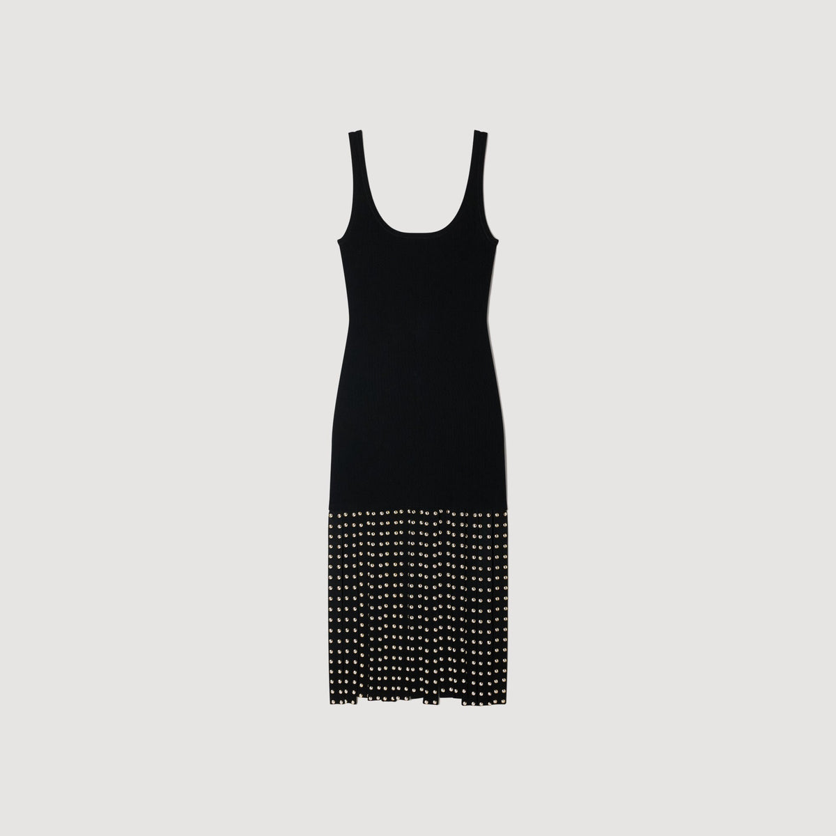 SANDRA LANG GESTRICKT KLEID MIT FRANSEN