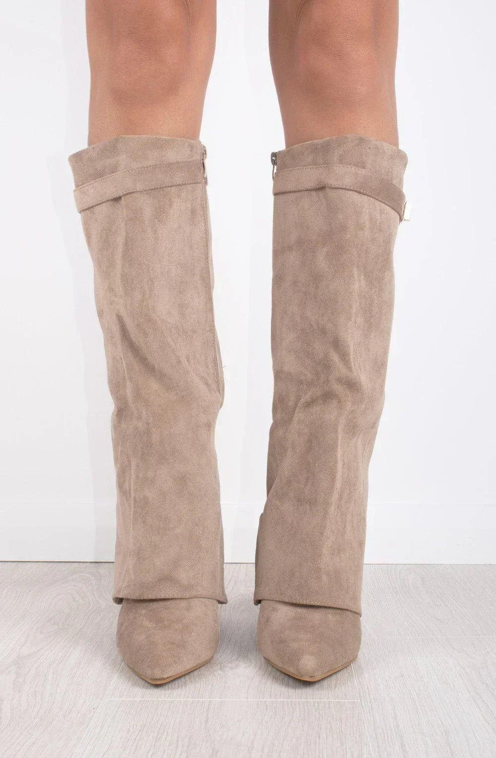 Shark Boots Kunstvelour - Champagne Beige