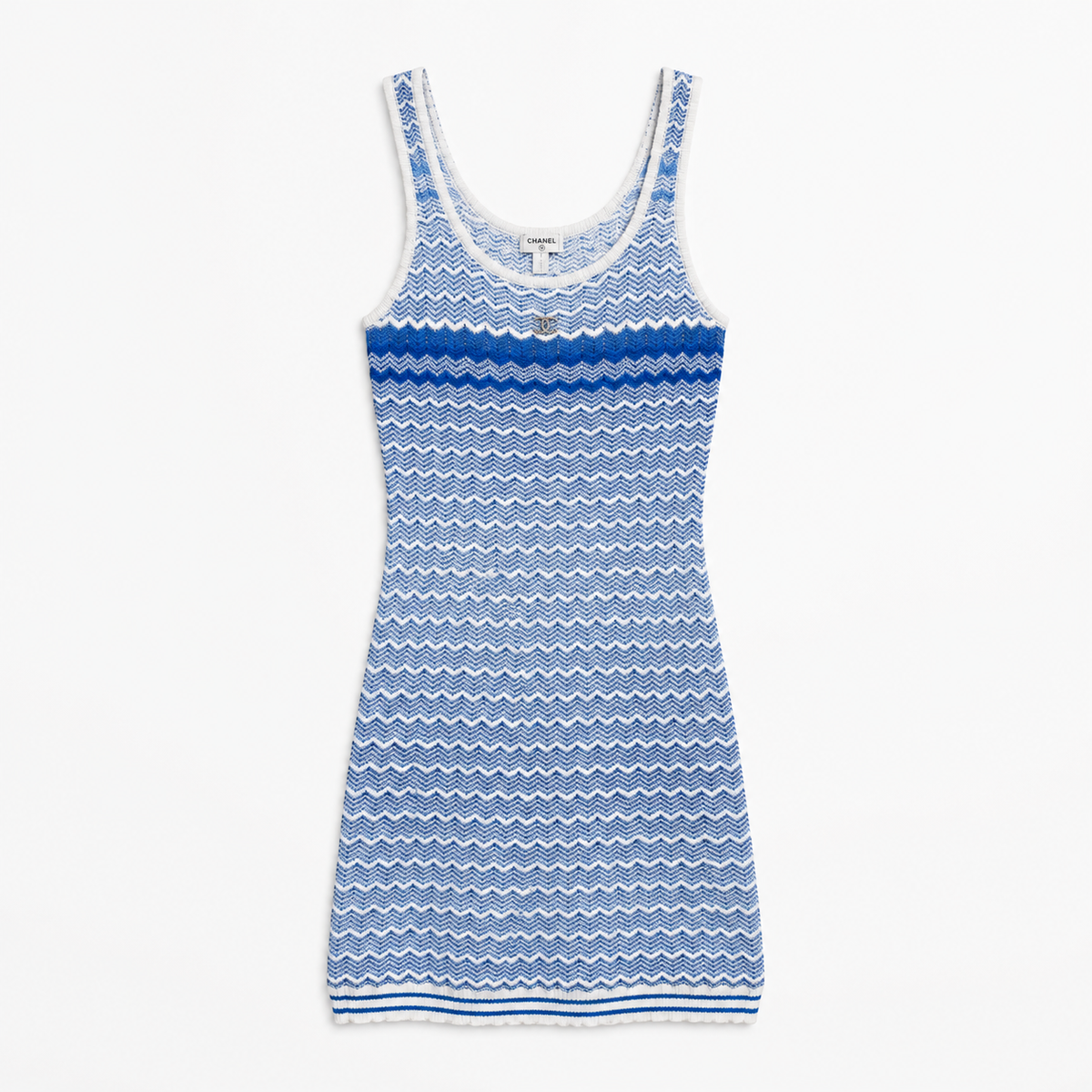 C BLAU GESTREIFT KLEID